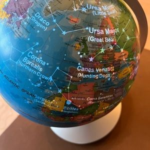 Light up the sky globe showing the constellations.